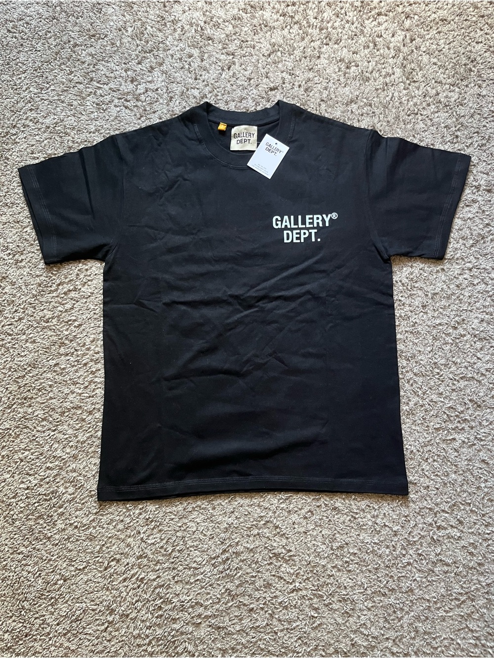 Gallery Dept Black Short Sleeve Logo Tee